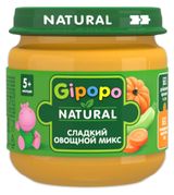 Изображение товара Пюре овощное детское Gipopo Сладкий овощной микс с 5 мес., 80 г