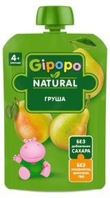 Изображение товара Пюре фруктовое детское Gipopo из груши с 4 мес., 90 г