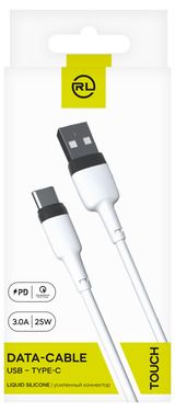 Изображение товара Кабель Red Line USB-TYPE-C 3А белый, 1 м