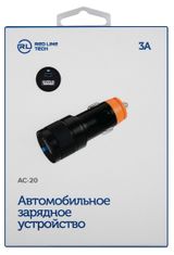 Изображение товара Автомобильное зарядное устройство Red Line Tech 1 USB + Type-C 3A черный