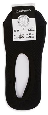 Изображение товара Следки женские InExtenso черные, 3 пары