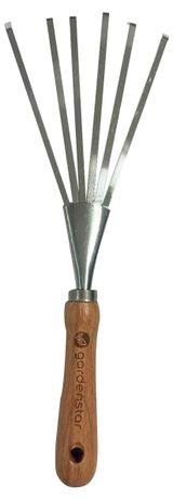 Изображение товара Грабельки Garden Star с деревянной ручкой, 37,2х12,6 см