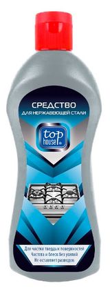 Изображение товара Средство для чистки твердых поверхностей Top House для нержавеющей стали, 320 мл