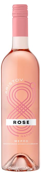 Изображение товара Вино Aristov Мерло розовое сухое Россия, 0,75 л