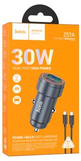 Изображение товара Зарядное устройство для автомобилей Hoco с портами USB и Type-C