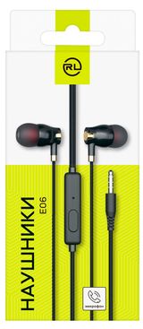 Изображение товара Наушники-гарнитура Red Line E06 Jack 3,5 мм черные