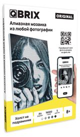 Изображение товара Фото-мозаика алмазная QBRIX Original А4 на подрамнике по любой фотографии