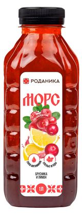 Изображение товара Морс «Роданика» брусника и лимон, 1 л