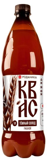 Изображение товара Квас «Роданика» Темный солод ражной нефильтрованный, 1 л