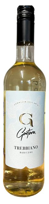 Изображение товара Вино Gaetano Trebbiano Rubicone белое полусухое Беларусь, 0,75 л