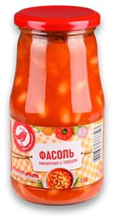 Изображение товара Фасоль пикантная с перцем АШАН Красная птица, 540 г