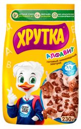 Изображение товара Готовый завтрак «ХРУТКА» Алфавит шоколадный обогащенный кальцием, 230 г