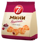 Изображение товара Мини круассаны 7Days c начинкой черешня, 265 г