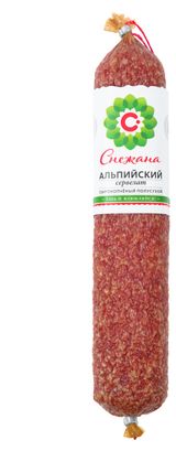 Изображение товара Колбаса сырокопченая «Снежана» Сервелат Альпийский, ~ 430 г