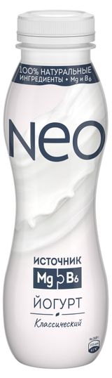 Изображение товара Йогурт питьевой Neo классический 1,8% БЗМЖ, 260 г