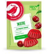 Изображение товара Желе быстрого приготовления АШАН Красная птица со вкусом вишни, 50 г