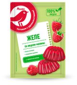 Изображение товара Желе быстрого приготовления АШАН Красная птица со вкусом малины, 50 г