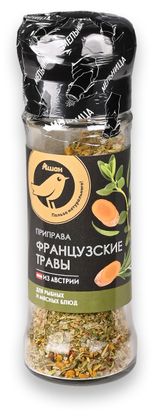 Изображение товара Приправа АШАН Золотая птица Французские травы мельница, 55 г