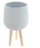 Изображение товара Кашпо на ножках из магнезии серое, 29х50,5 см, 14 л