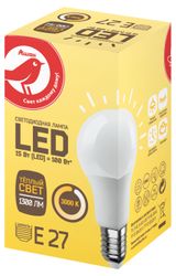 Изображение товара Лампа cветодиодная АШАН Красная птица Груша 15W Е27 теплый, 1 шт