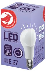 Изображение товара Лампа cветодиодная АШАН Красная птица Груша 15W Е27 холодно-белый, 1 шт