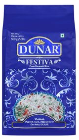 Изображение товара Рис длиннозерный Dunar Басмати Фест Индия, 500 г