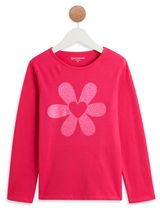 Изображение товара Футболка для девочки InExtenso с длинным рукавом розовая