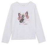 Изображение товара Футболка для девочки InExtenso с длинным рукавом белая