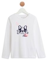 Изображение товара Футболка для девочки InExtenso с длинным рукавом белая