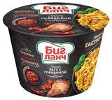 Изображение товара Лапша быстрого приготовления «Биг Ланч» с говядиной в остром соусе, 90 г