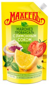 Изображение товара Майонез «МАХЕЕВЪ» Провансаль с лимонным соком 67%, 380 г