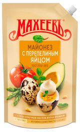 Изображение товара Майонез «МАХЕЕВЪ» с перепелиным яйцом 50,5% охлажденный, 770 мл