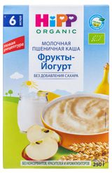 Изображение товара Каша молочная HiPP Фрукты-Йогурт пшеничная с овсяными хлопьями с 8 мес., 250 г