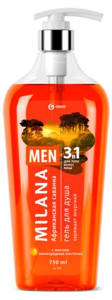 Изображение товара Гель для душа Milana Men 3 в 1 Африканская саванна, 750 мл