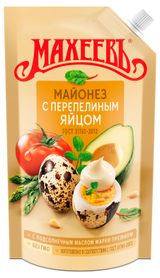 Изображение товара Майонез «Махеевъ» с перепелиным яйцом 67%, 380 г