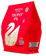 Изображение товара Творог классический рассыпчатый «Лебедяньмолоко» в пакете 9% ГОСТ БЗМЖ, 300 г