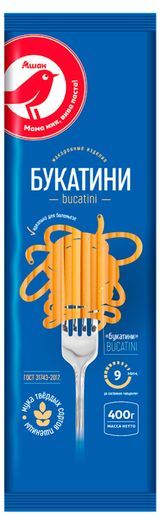 Изображение товара Макаронные изделия АШАН Красная птица Bucatini, 400 г