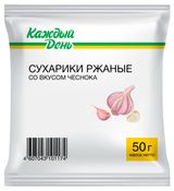 Изображение товара Сухарики «Каждый День» чеснок, 50 г