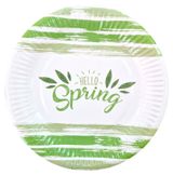 Изображение товара Тарелка одноразовая бумажная привет весна! 18см, 6 шт