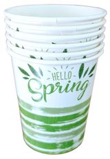 Изображение товара Стакан одноразовый бумажный привет весна! 250мл, 6 шт