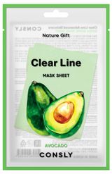 Изображение товара Маска тканевая для лица CONSLY с экстрактом авокадо, 25 мл