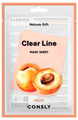 Изображение товара Маска тканевая для лица CONSLY с экстрактом персика, 25 мл