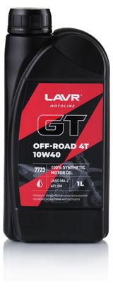 Изображение товара Масло моторное для мотоциклов LAVR GT Off Road 4T 10W-40 SM Motoline синтетическое, 1 л