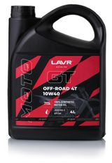 Изображение товара Масло моторное для мотоциклов LAVR GT Off Road 4T 10W-40 SM Motoline синтетическое, 4 л