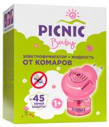 Изображение товара Комплект для защиты от комаров Picnic Baby фумигатор + жидкость 45 ночей, 30 мл
