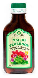 Изображение товара Масло для волос «Мирролла» Репейное с касторовым, 100 мл