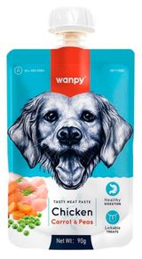Изображение товара Лакомство для собак Wanpy Dog Мясное пюре из курицы, 90 г