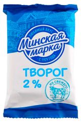Изображение товара Творог «Минская марка» 2% БЗМЖ Беларусь, 180 г