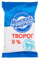 Изображение товара Творог «Минская марка» 9% БЗМЖ Беларусь, 180 г