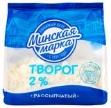 Изображение товара Творог рассыпчатый «Минская марка» 2% БЗМЖ Беларусь, 350 г